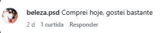 Print real de cliente no Instagram