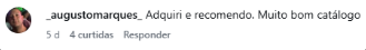 Print real de cliente no Instagram