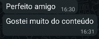 Print real de cliente no WhatsApp